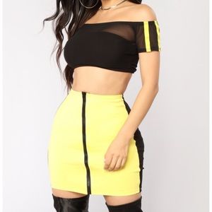 Fashion Nova “Brake Check”Mesh Set TOP ONLY w/ tag